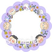 社会福祉施設向けフォトフレーム 9月無料イラストお試しフリー素材(カット)