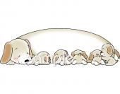 社会福祉施設向け子育て 犬無料イラストお試しフリー素材(カット)