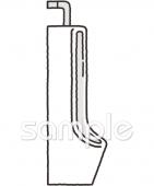 社会福祉施設向けトイレ 小便器無料イラストお試しフリー素材(カット)