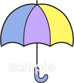 社会福祉施設向け雨傘 6月の壁面飾り無料イラストお試しフリー素材(カット)