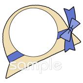 社会福祉施設向け帽子 文字枠無料イラストお試しフリー素材(カット)
