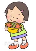社会福祉施設向け子供 落ち葉拾い無料イラストお試しフリー素材(カット)