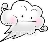 社会福祉施設向け台風無料イラストお試しフリー素材(カット)