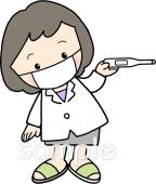 社会福祉施設向け先生 検温無料イラストお試しフリー素材(カット)