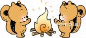 中学・高校向けたき火無料イラストお試しフリー素材(カット)