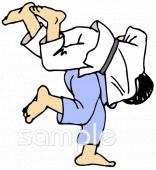 中学・高校向け柔道無料イラストお試しフリー素材(カット)