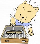 中学・高校向け版画 ローラー無料イラストお試しフリー素材(カット)