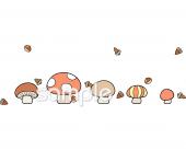 中学・高校向け木の実 きのこ無料イラストお試しフリー素材(カット)