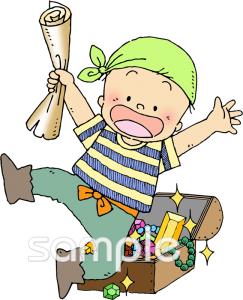 中学・高校向け宝探し無料イラストお試しフリー素材(カット)