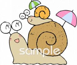 中学・高校向けカタツムリ無料イラストお試しフリー素材(カット)