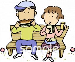 中学・高校向けベンチ無料イラストお試しフリー素材(カット)