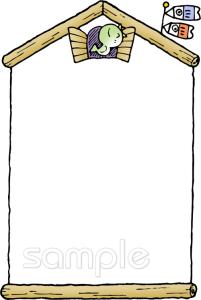 中学・高校向け5月 小鳥 お知らせ枠無料イラストお試しフリー素材(カット)