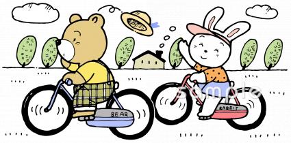 中学・高校向けサイクリング無料イラストお試しフリー素材(カット)