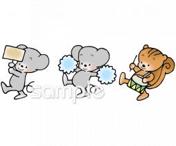 中学・高校向け運動会 入場無料イラストお試しフリー素材(カット)