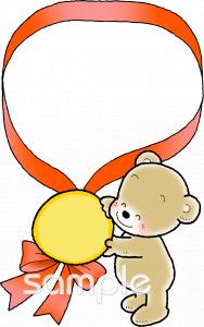 中学・高校向けメダル無料イラストお試しフリー素材(カット)