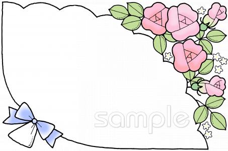 中学・高校向け花束 バラ無料イラストお試しフリー素材(カット)