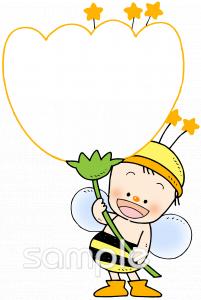 中学・高校向け花 ミツバチ無料イラストお試しフリー素材(カット)