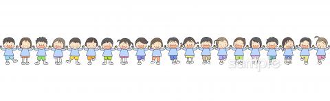 中学・高校向け横一列無料イラストお試しフリー素材(カット)