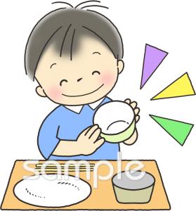 中学・高校向け残菜ゼロ無料イラストお試しフリー素材(カット)