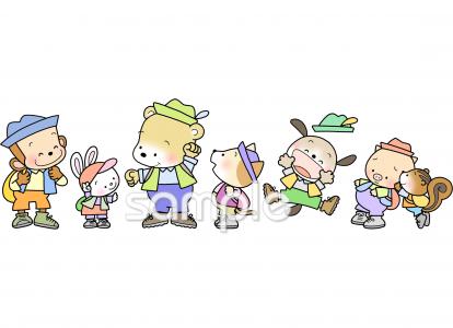 中学・高校向け山登り無料イラストお試しフリー素材(カット)