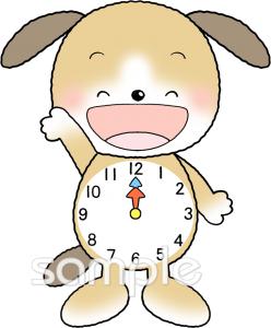 中学・高校向け時計 十二時無料イラストお試しフリー素材(カット)