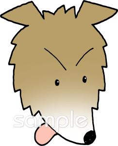 中学・高校向けお面 オオカミ無料イラストお試しフリー素材(カット)