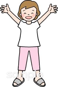 中学・高校向け体操 女性無料イラストお試しフリー素材(カット)