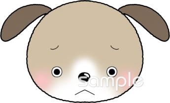 中学・高校向け犬 お面無料イラストお試しフリー素材(カット)