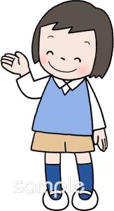 中学・高校向け女の子 紹介する無料イラストお試しフリー素材(カット)