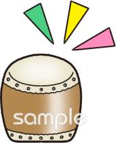 中学・高校向け太鼓無料イラストお試しフリー素材(カット)