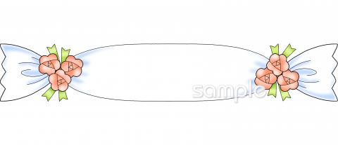 中学・高校向けバラの花 横長枠無料イラストお試しフリー素材(カット)