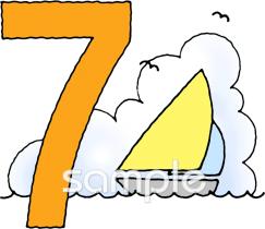 中学・高校向け数字のイラスト 7無料イラストお試しフリー素材(カット)