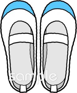 中学・高校向け上履き無料イラストお試しフリー素材(カット)