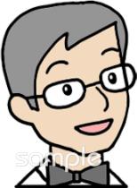 中学・高校向けウェイター無料イラストお試しフリー素材(カット)