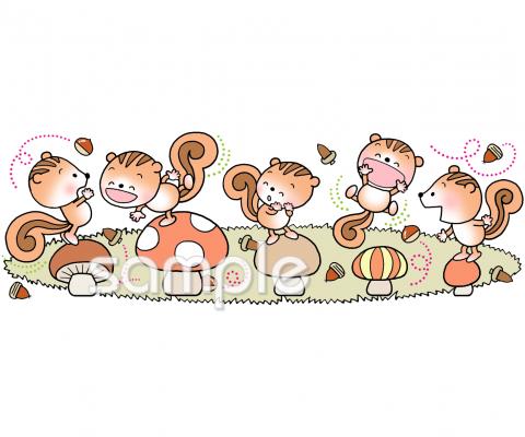 中学・高校向け10月の壁面無料イラストお試しフリー素材(カット)