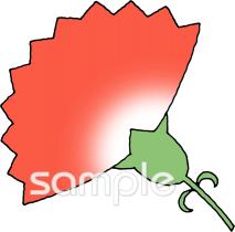 中学・高校向けカーネーション無料イラストお試しフリー素材(カット)