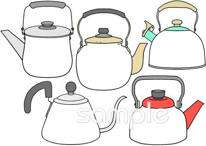 中学・高校向けがんばりカード やかん無料イラストお試しフリー素材(カット)