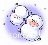 中学・高校向け雪だるま無料イラストお試しフリー素材(カット)
