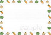 中学・高校向け野菜 フレーム 給食だより無料イラストお試しフリー素材(カット)