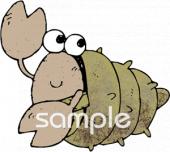 中学・高校向けヤドカリ無料イラストお試しフリー素材(カット)