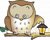 中学・高校向けフクロウ無料イラストお試しフリー素材(カット)