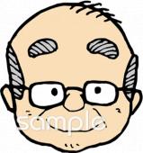 中学・高校向け高齢者 男性無料イラストお試しフリー素材(カット)