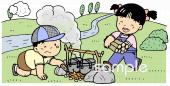 中学・高校向け自然学校無料イラストお試しフリー素材(カット)