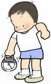 中学・高校向け体力測定無料イラストお試しフリー素材(カット)
