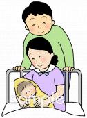 中学・高校向け赤ちゃん 両親無料イラストお試しフリー素材(カット)