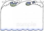 中学・高校向け海 波無料イラストお試しフリー素材(カット)