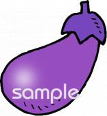 中学・高校向け茄子無料イラストお試しフリー素材(カット)