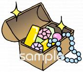 中学・高校向け宝箱無料イラストお試しフリー素材(カット)