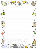 中学・高校向けフレーム 物語無料イラストお試しフリー素材(カット)