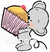 中学・高校向けカップケーキ無料イラストお試しフリー素材(カット)